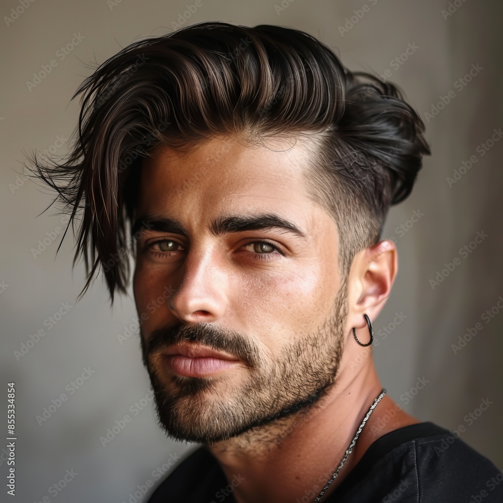 Fototapeta premium man hair style 2024
