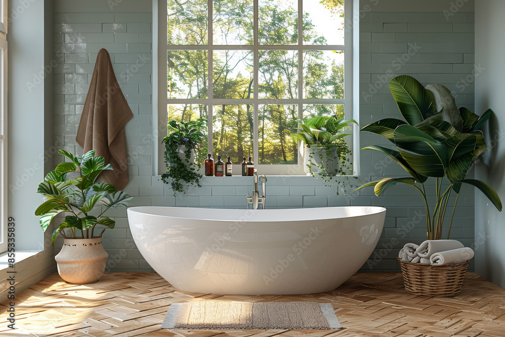 Light Bathroom with Bathtub Light Bathroom with Bathtub