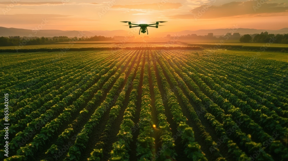 Aerial Drone Agricultural Scenery Sunset Farmland Rural Landscape Aerial Drone Agricultural Scenery Sunset Farmland Rural Landscape