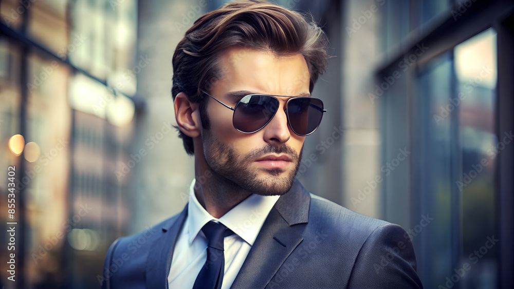 Portrait of stylish man. Generative Ai Portrait of stylish man. Generative Ai