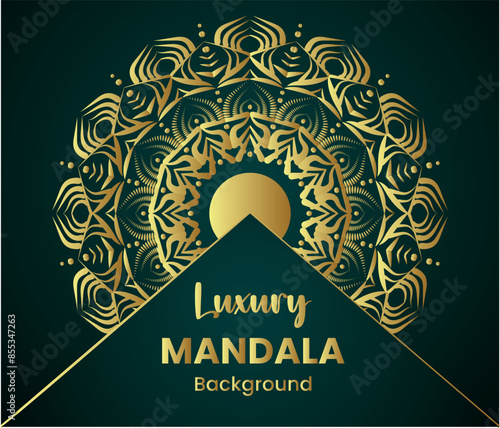 A Luxurious Mandala Background Template Design.