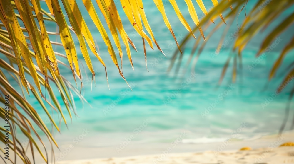 Fototapeta premium Serene Beach Retreat: A Perfect Island Getaway