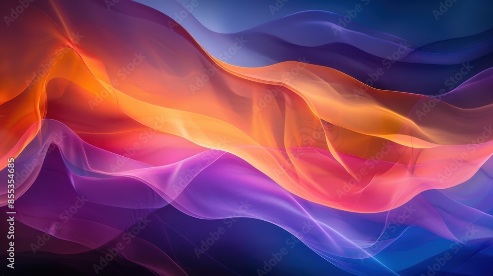 Vibrant Abstract Art with a Colorful Flow and Streaming Effects on a Dark Background Vibrant Abstract Art with a Colorful Flow and Streaming Effects on a Dark Background