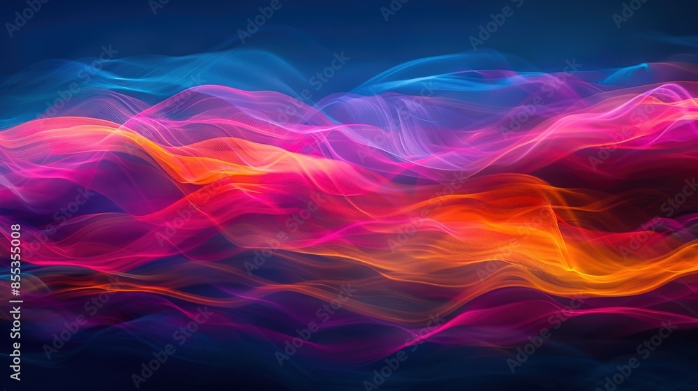 Vivid Abstract Art with Colorful Waves Vivid Abstract Art with Colorful Waves