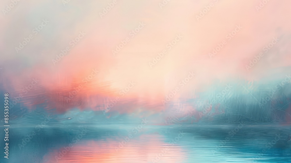 Serene Lake Sunset Abstract Art Print Serene Lake Sunset Abstract Art Print
