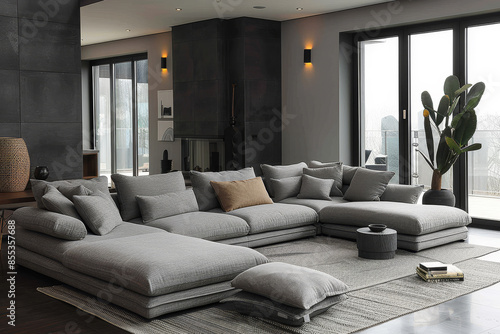 Spacious Living Room with Sofa