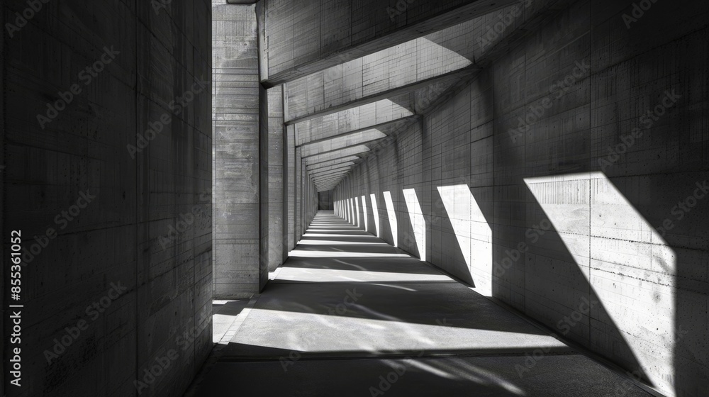Fototapeta premium Architectural Concrete Tunnel