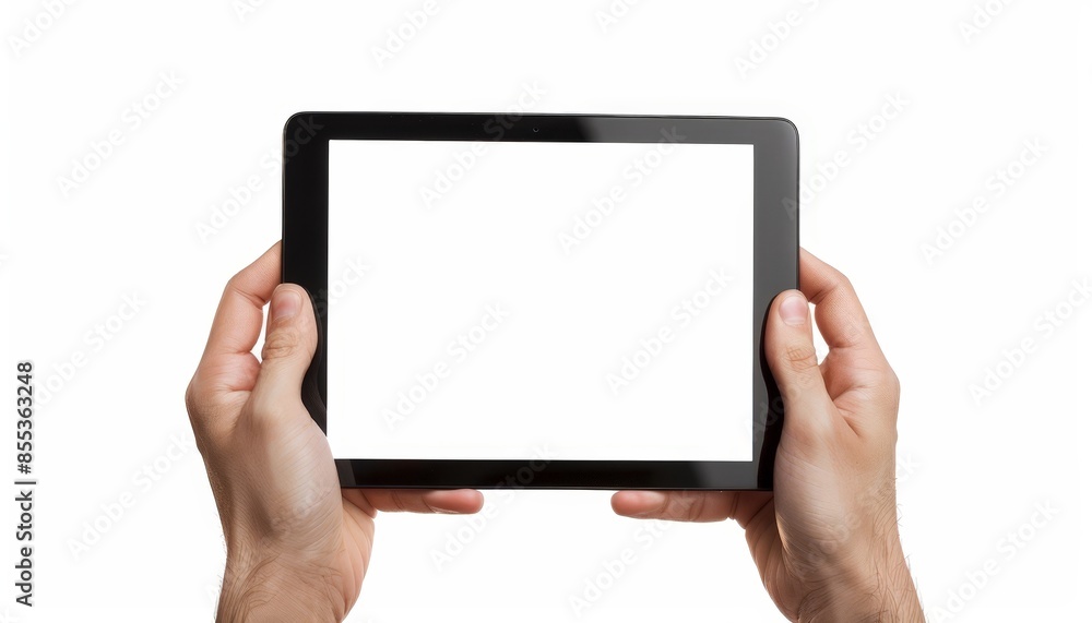 Modern Technology: Man Holding Tablet Modern Technology: Man Holding Tablet