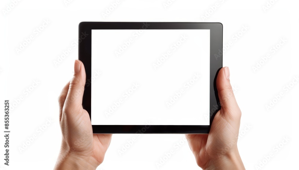 Modern Technology: Touchscreen Tablet Displaying Empty Screen Modern Technology: Touchscreen Tablet Displaying Empty Screen