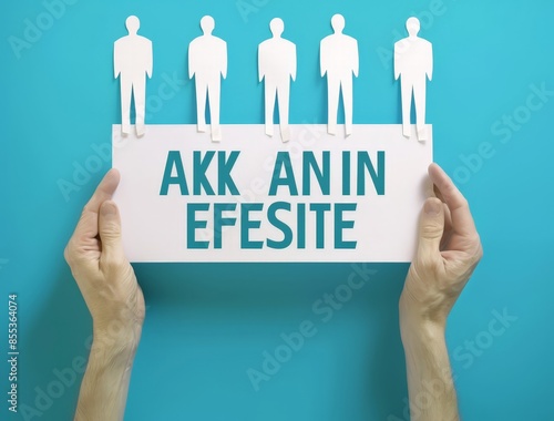 Professional Hand with a Sign: 'Asking Anin Efetiv' - Business, Advertising, Marketing photo