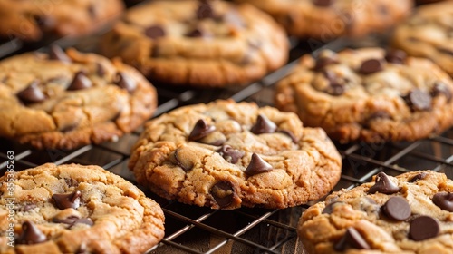 Wallpaper Mural Detailed Description of Chocolate Chip Cookies as an After Dinner Treat Torontodigital.ca