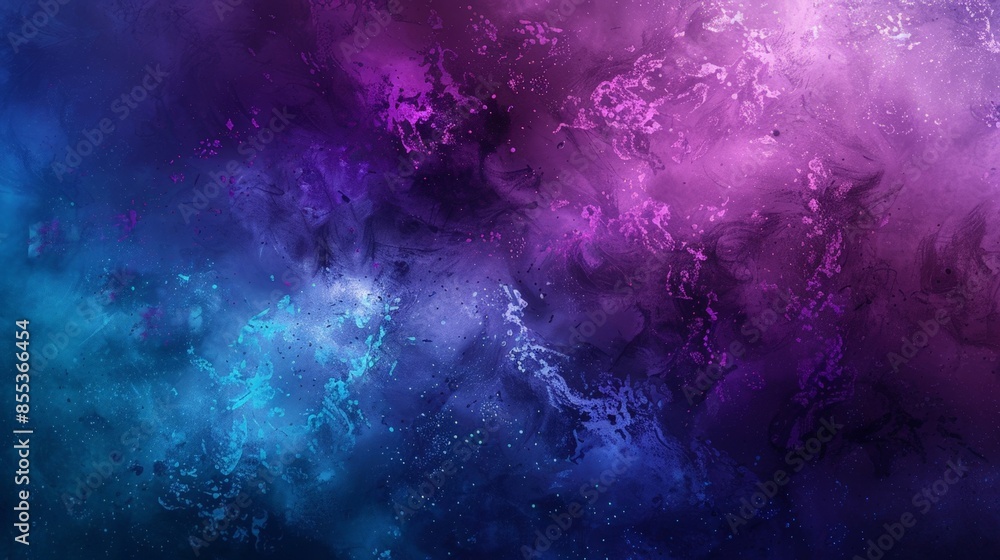 Fototapeta premium Cosmic Nebula Abstract Art Purple and Blue Background, Perfect for Wallpapers, Posters, Advertisements, or Meditation