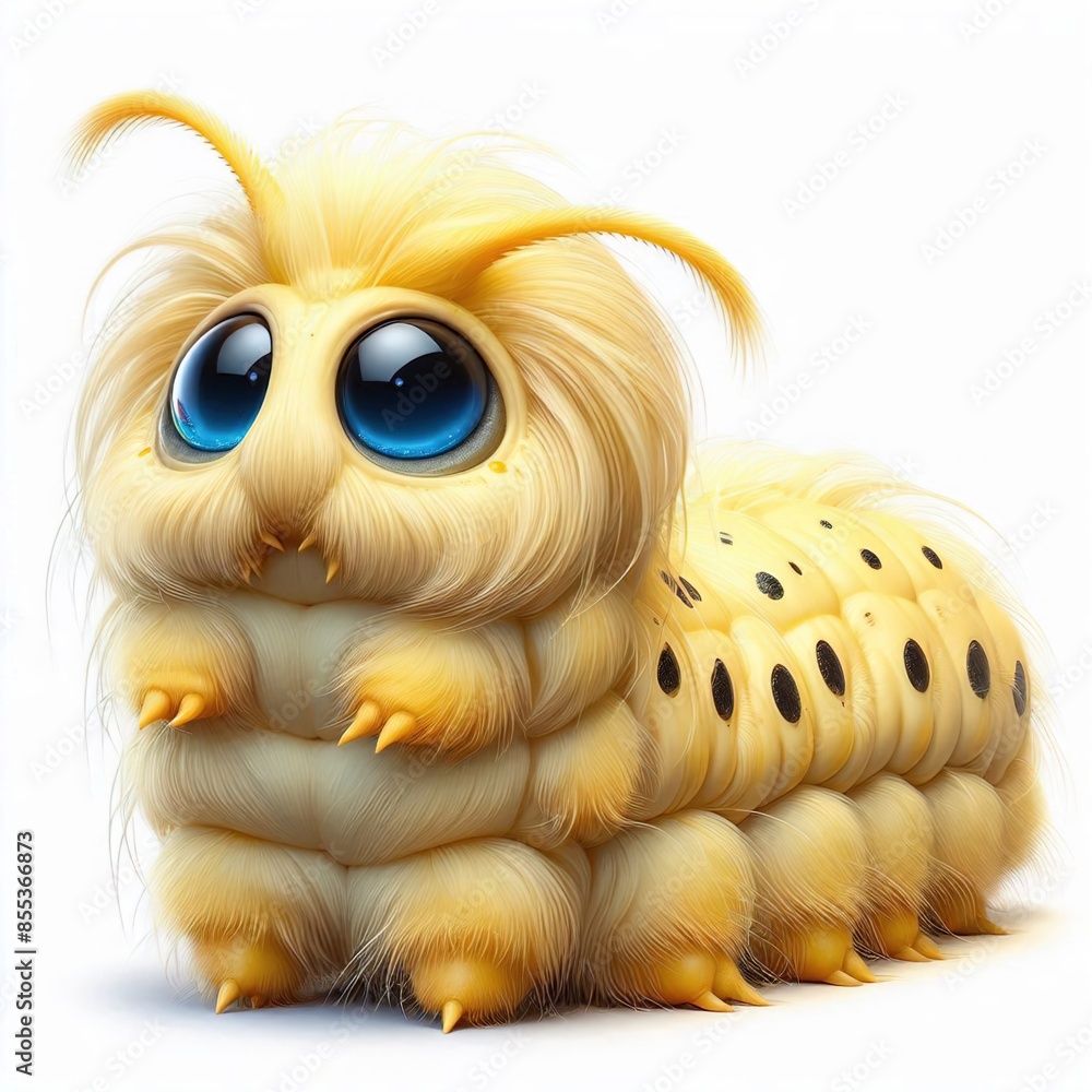 Obraz premium cute fat Larva worms