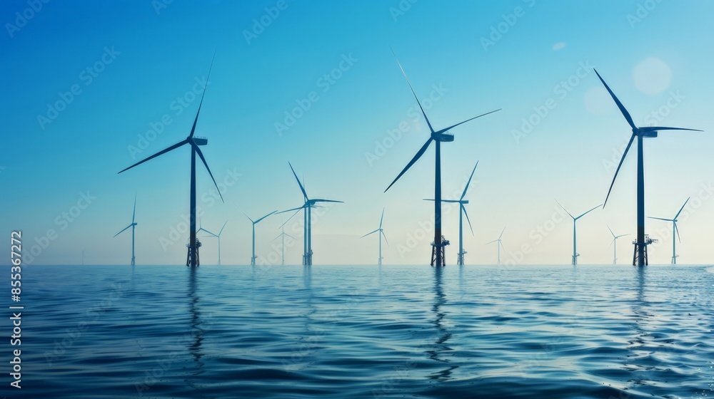 Eco-Friendly Energy: A Serene Marine Wind Farm Eco-Friendly Energy: A Serene Marine Wind Farm