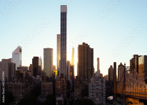 Manhattan Glows: Golden Hour Over New York City