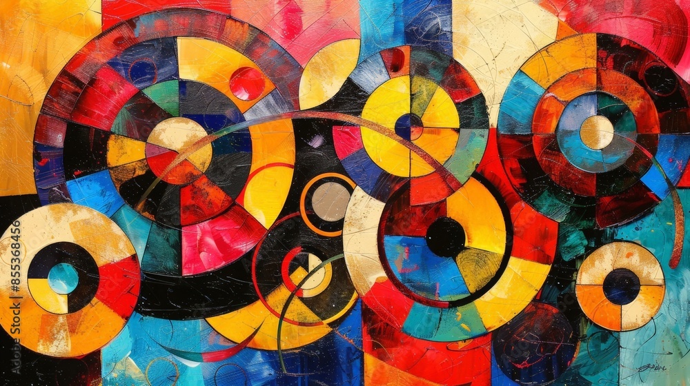 Fototapeta premium Artwork Abstract Pattern Vibrant Colors