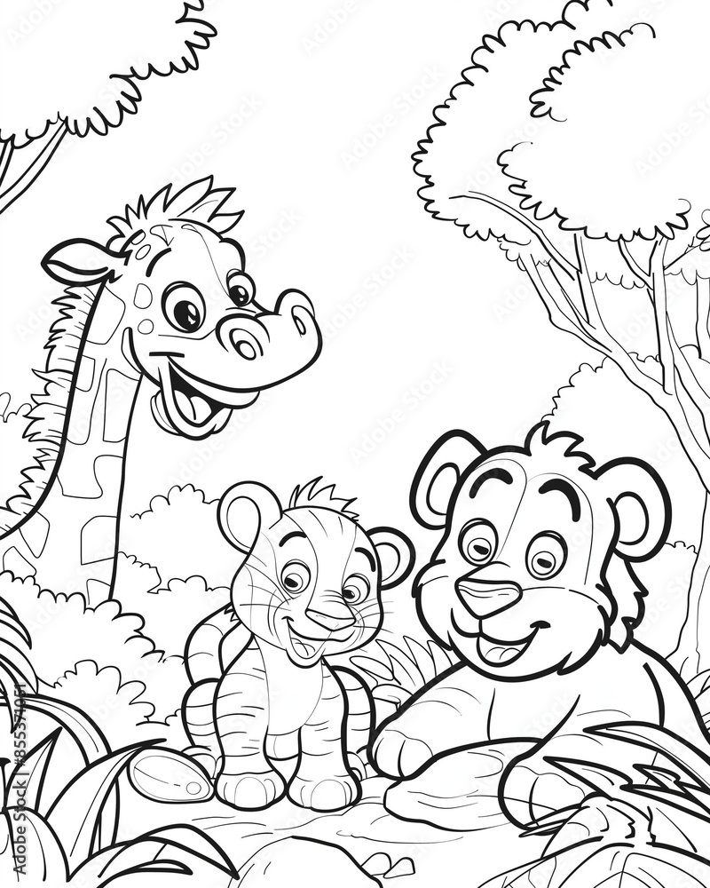 Obraz premium page of animals