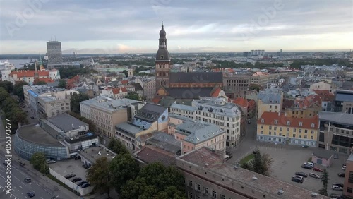 Wallpaper Mural Top view of the old town of Riga with beautiful colorful buildings in Riga city, Latvia. Torontodigital.ca