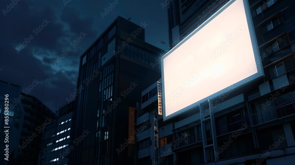 Mock up LED display billboard on building clipping path for mockup : Generative AI Mock up LED display billboard on building clipping path for mockup : Generative AI