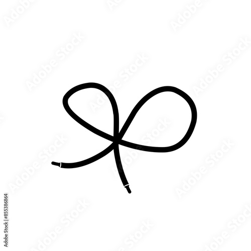 black shoelace icon
