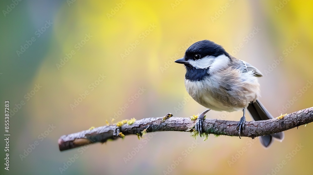 Fototapeta premium Blackcapped Chickadee Delta BC Canada : Generative AI