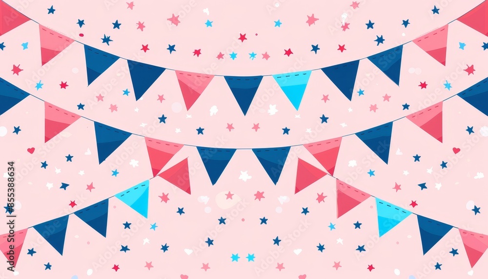 Decorating homes with flags and bunting flat design front view Participating in fun runs or races animation Complementary Color Scheme Decorating homes with flags and bunting flat design front view Participating in fun runs or races animation Complementary Color Scheme