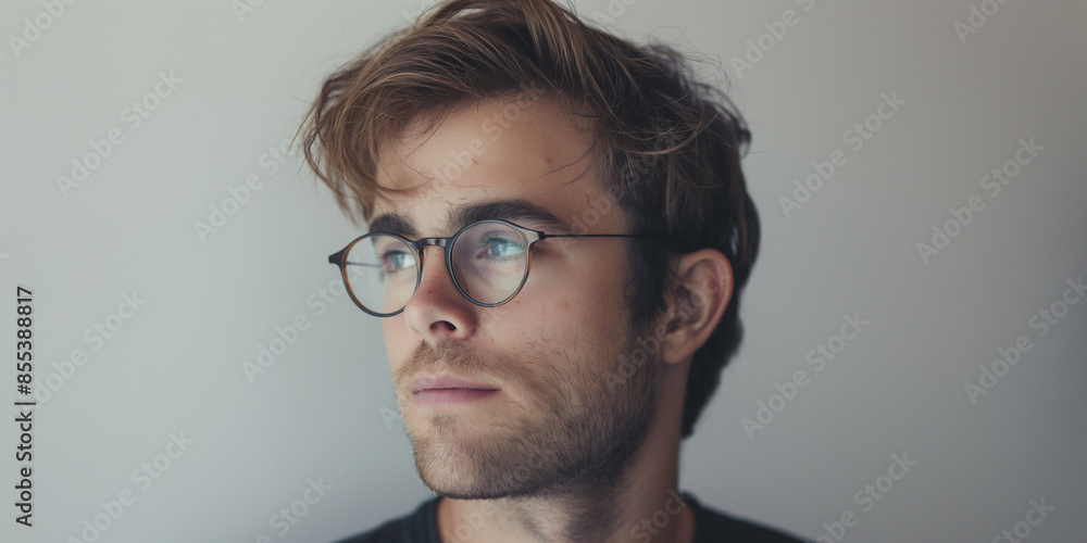 Thoughtful man portrait on white background, a natural portrait of a man expressing thoughtful Thoughtful man portrait on white background, a natural portrait of a man expressing thoughtful