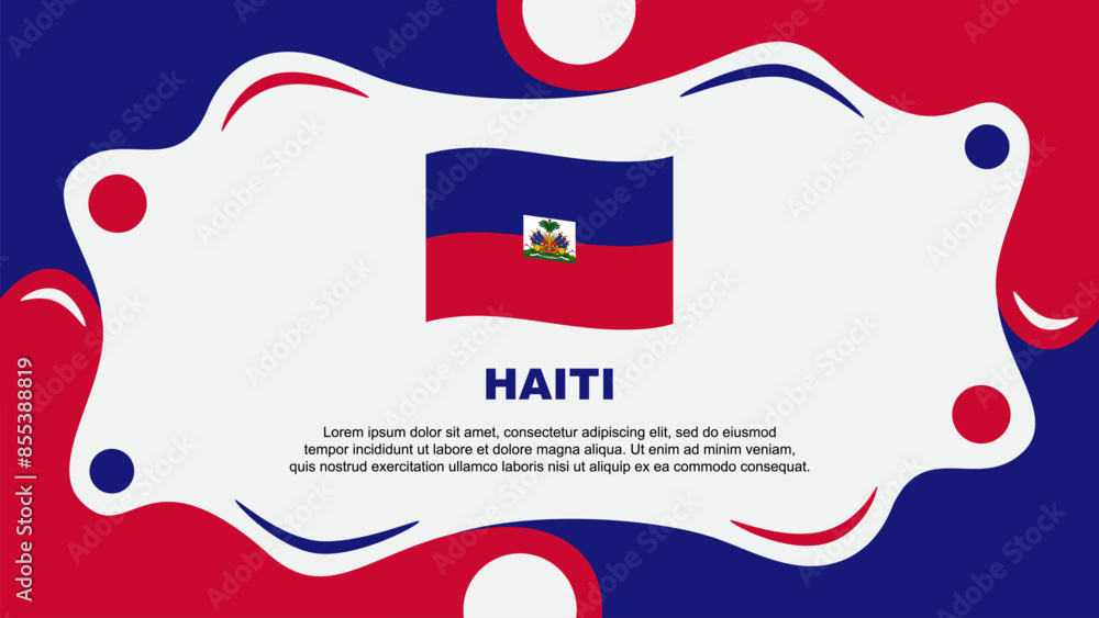 Haiti Flag Abstract Background Flat Design Template. Haiti Independence Haiti Flag Abstract Background Flat Design Template. Haiti Independence