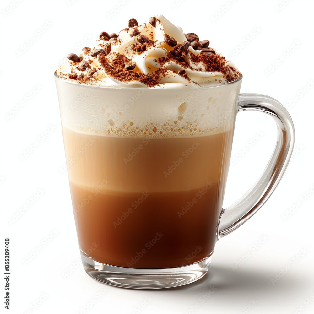 A realistic advertising shot Cappuccino A realistic advertising shot Cappuccino