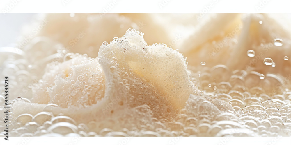 Sophisticated champagne sorbet, a closeup of sophisticated champagne sorbet, its pale color and sparkling texture set against a white background Sophisticated champagne sorbet, a closeup of sophisticated champagne sorbet, its pale color and sparkling texture set against a white background