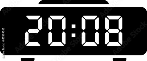 Digital clock illustration vector