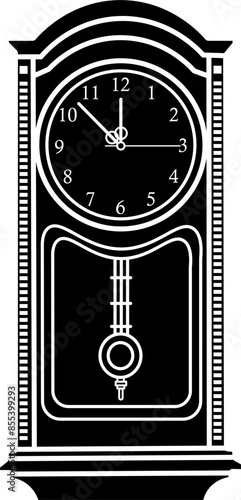 Grandfather clock illustration vector