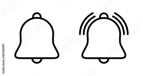 Bell Icon vector isolated on white background. Notification symbol. Bell vector icon