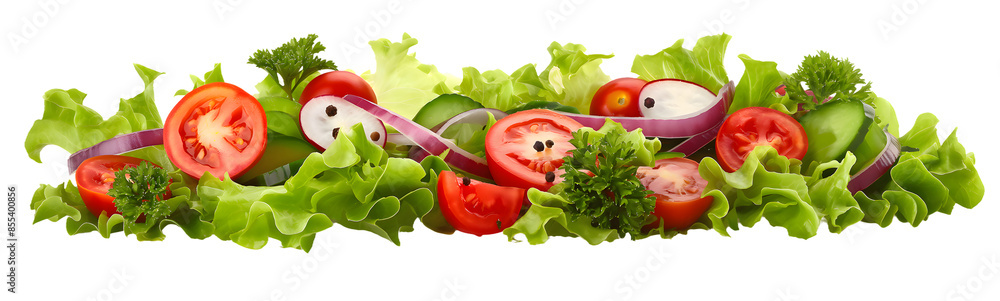Salad on isolated, white background Salad on isolated, white background