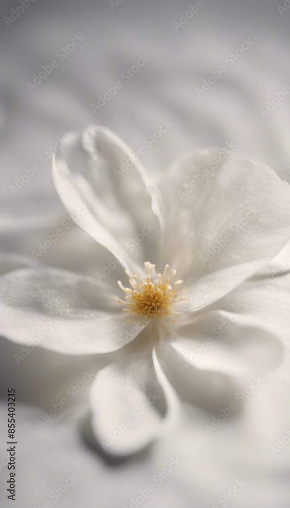 Real pressed a single white flower petal plant paper Real pressed a single white flower petal plant paper