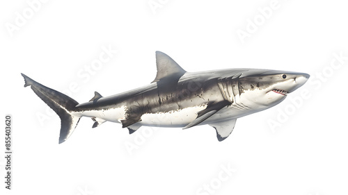 Wallpaper Mural shark isolated on white Torontodigital.ca