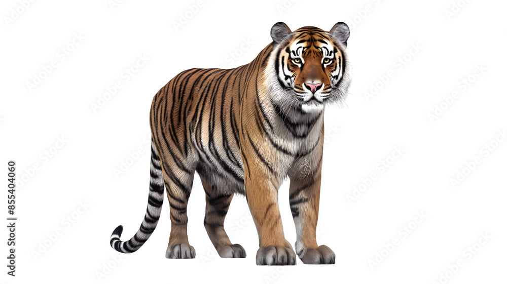 Naklejka premium tiger isolated on white background