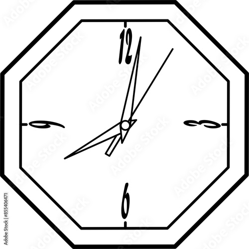 Quartz clock outline illustration vector