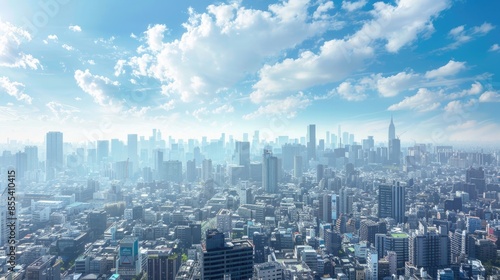 Wallpaper Mural view of a cityscape from the perspective of a civil engineer's office, generative ai Torontodigital.ca