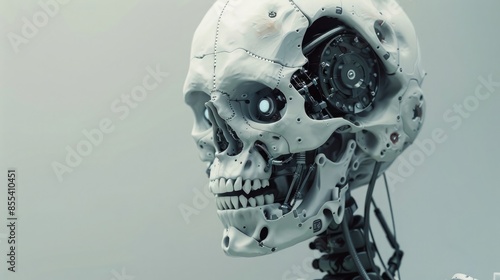 Robotic controlled skull, generative AI © Ammar