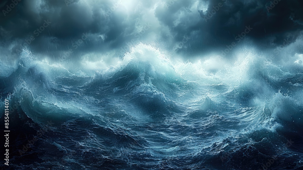 Fototapeta premium Storm over the sea 