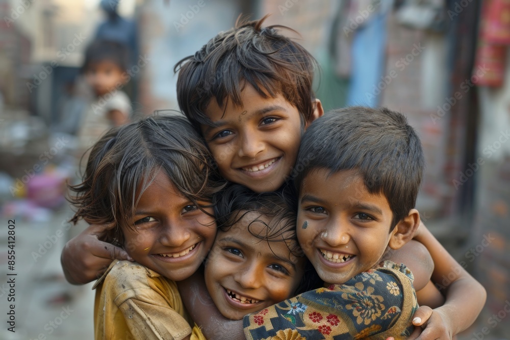 portrait of a group of children portrait of a group of children