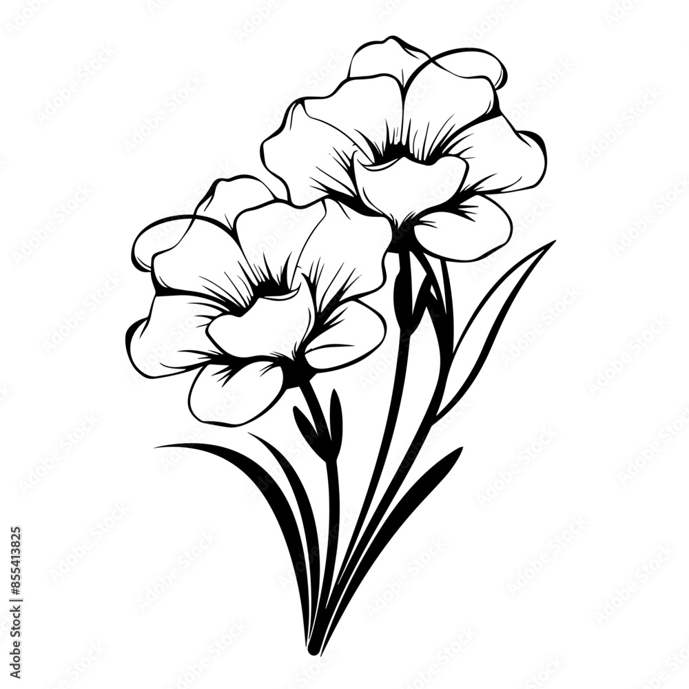 Obraz premium Vector Illustration of a Freesia Flower