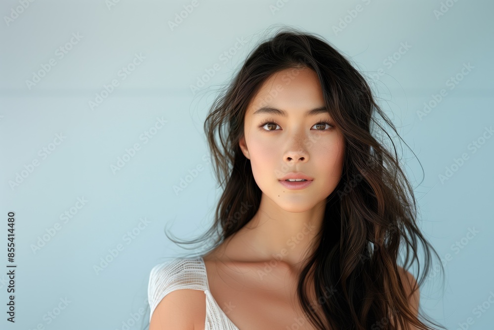 Skincare Cosmetics Model Portrait, Fashion and Hair Reference Photography, Skin and Makeup Marketing Backdrop, Natural Beauty and Health Advertising Concept Studio Photo, Skincare Cosmetics Model Portrait, Fashion and Hair Reference Photography, Skin and Makeup Marketing Backdrop, Natural Beauty and Health Advertising Concept Studio Photo,