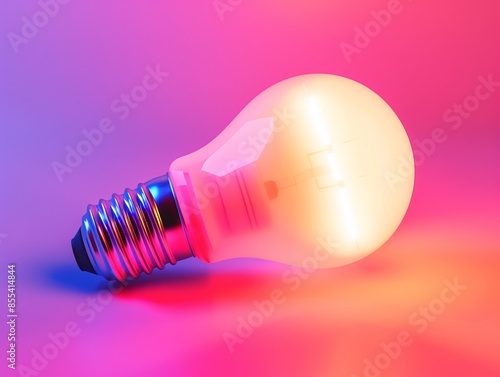 Electrical energy generating light in an LED bulb, side view, showcasing the efficiency and modern lighting solutions, scifi tone, Splitcomplementary color scheme