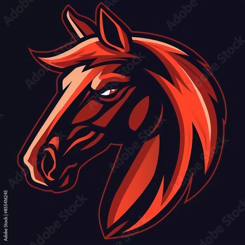Wallpaper Mural Horse mascot esport logo vector illustration white background which is very beautiful Torontodigital.ca