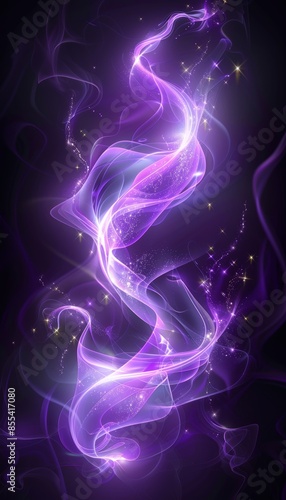 Lavender and violet light burst, abstract radiant magical rays on dark lavender background