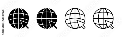 Web icon set. go to web icon. web click icon