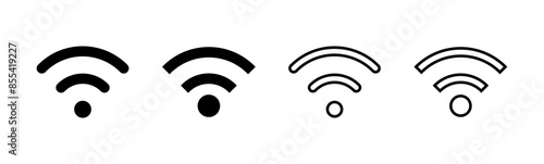 Wifi icon set. signal vector icon. Wireless  icon vector