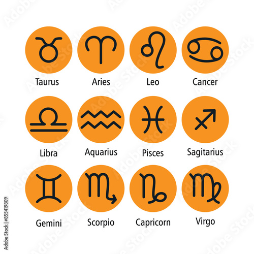 Horoscope icon ,zodiac icon vector logo template